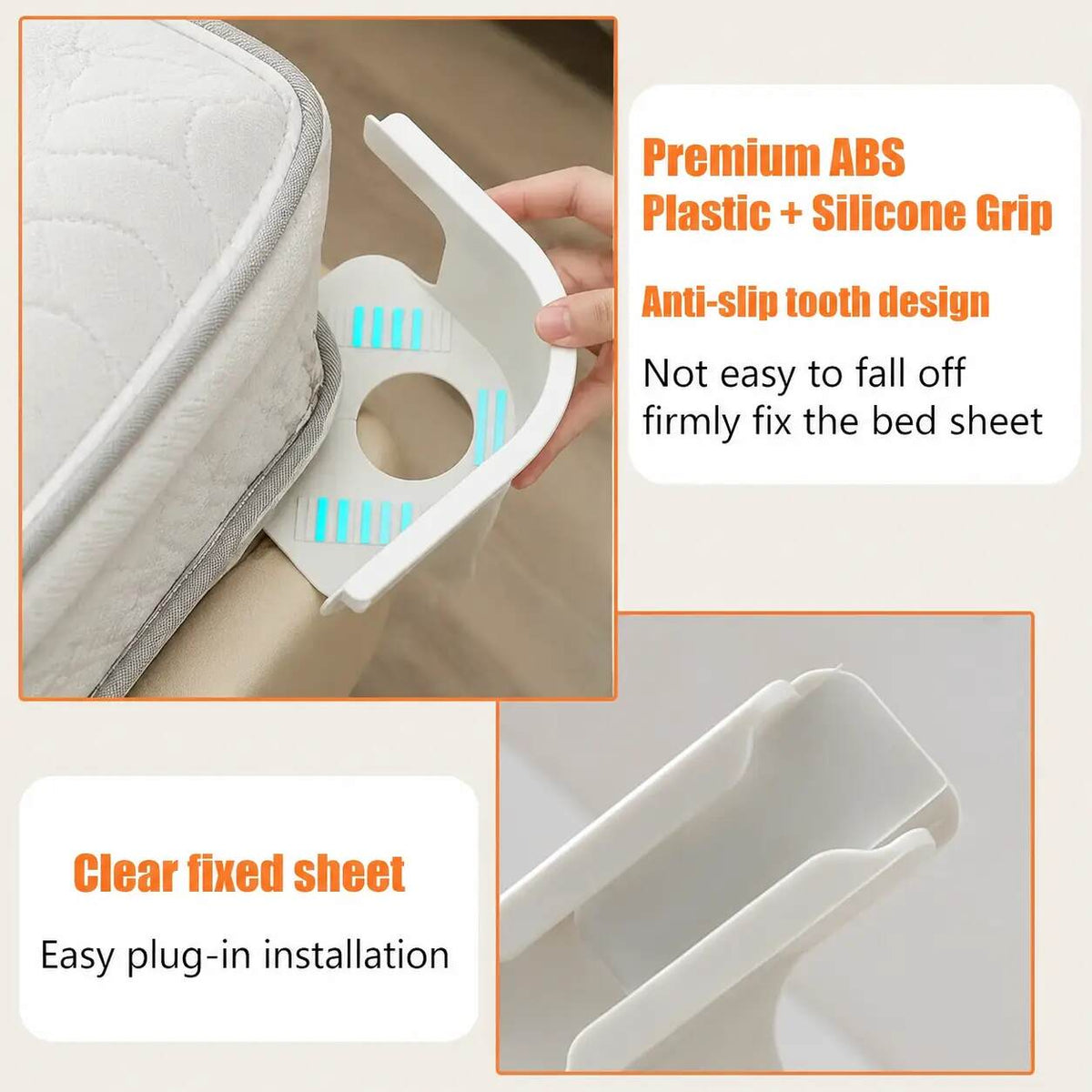 [BUY 1 GET 1 FREE] Heavy Duty BedSheet Clips & Invisible MattressCorner Fasteners