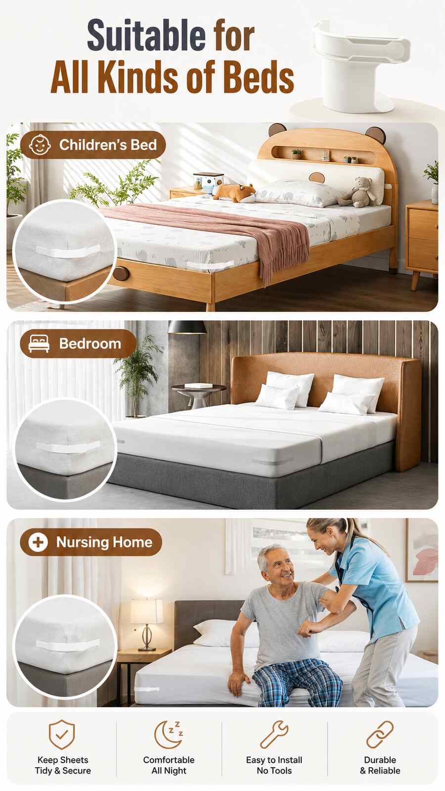 [BUY 1 GET 1 FREE] Heavy Duty BedSheet Clips & Invisible MattressCorner Fasteners