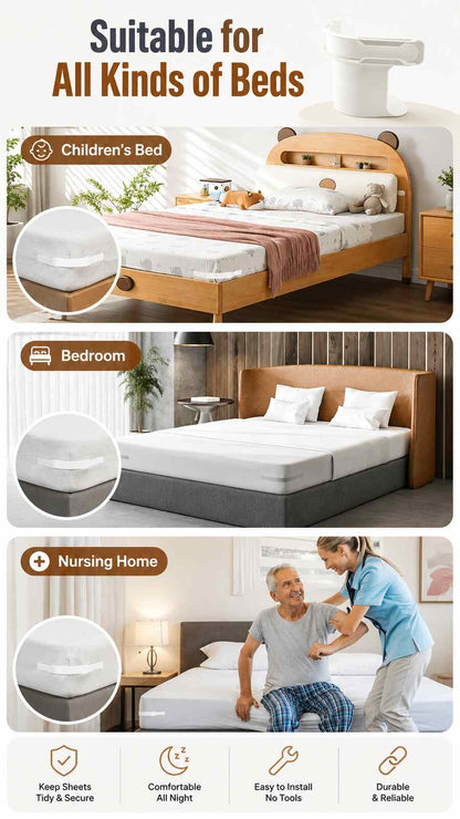 [BUY 1 GET 1 FREE] Heavy Duty BedSheet Clips & Invisible MattressCorner Fasteners