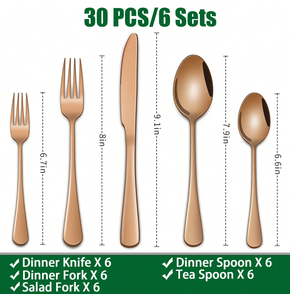 30/60pcs Silverware Sets With Organizer,, Service For 6/12 Person,Includes Knives Spoon And Fork Sets For Kitchen Accessories,Stainless Steel Tableware Flatware Sets,Cutlery Sets Eating Utensils Sets