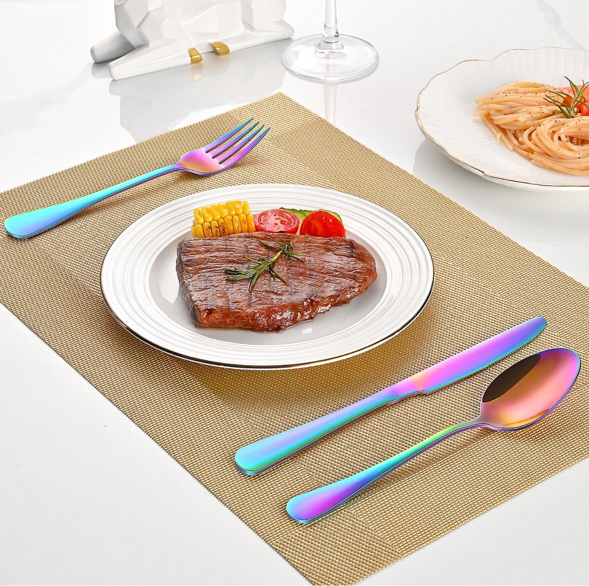 30/60pcs Silverware Sets With Organizer,, Service For 6/12 Person,Includes Knives Spoon And Fork Sets For Kitchen Accessories,Stainless Steel Tableware Flatware Sets,Cutlery Sets Eating Utensils Sets