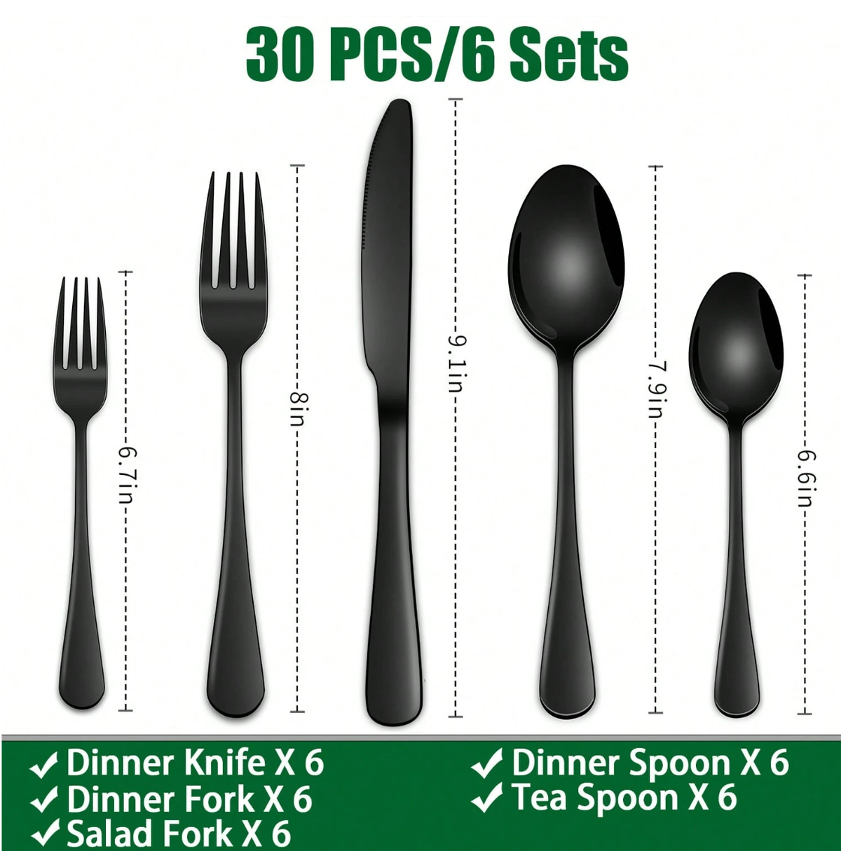 30/60pcs Silverware Sets With Organizer,, Service For 6/12 Person,Includes Knives Spoon And Fork Sets For Kitchen Accessories,Stainless Steel Tableware Flatware Sets,Cutlery Sets Eating Utensils Sets