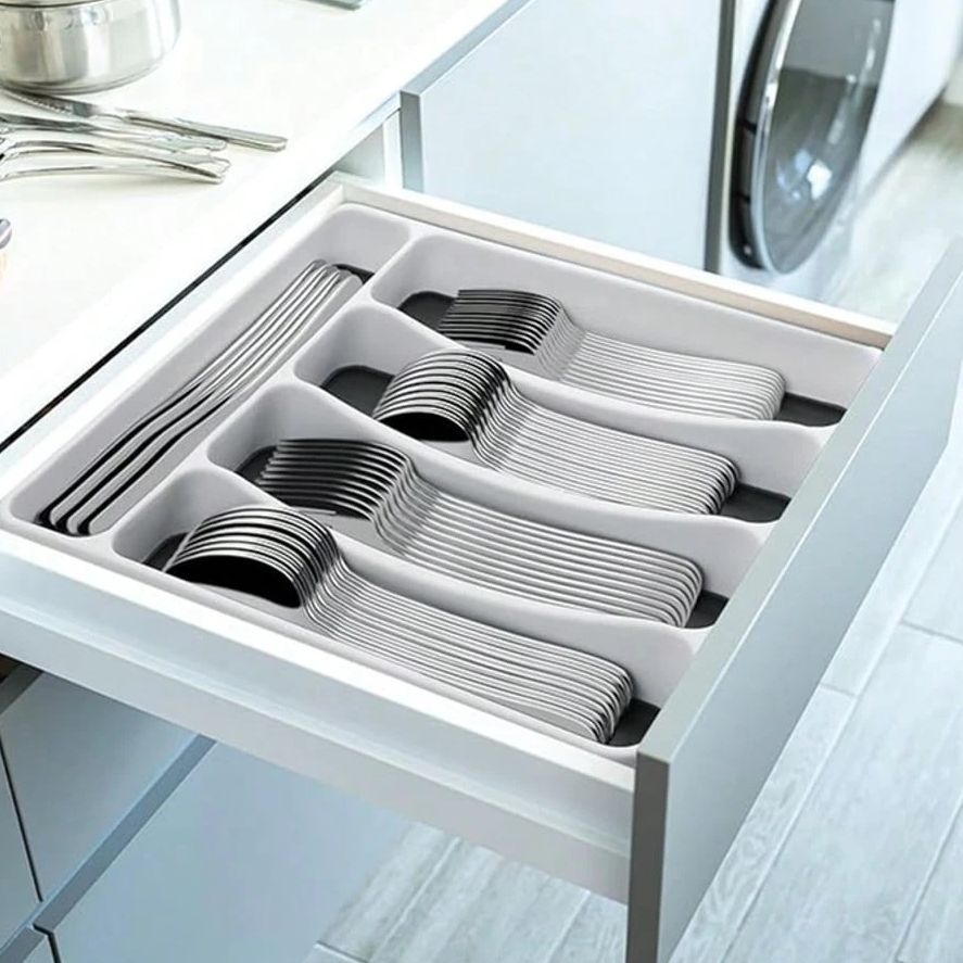 30/60pcs Silverware Sets With Organizer,, Service For 6/12 Person,Includes Knives Spoon And Fork Sets For Kitchen Accessories,Stainless Steel Tableware Flatware Sets,Cutlery Sets Eating Utensils Sets